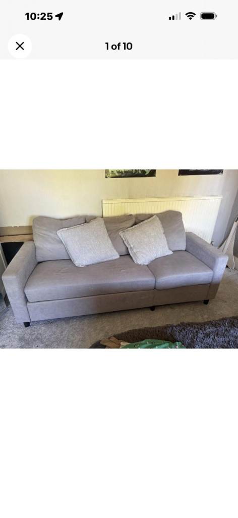 3 seater sofa grey 