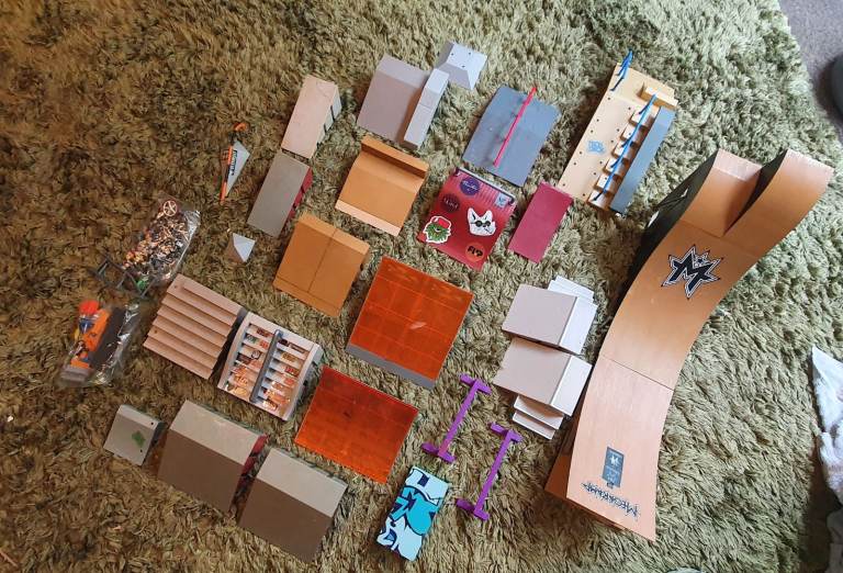 bundle of tech deck skate ramps