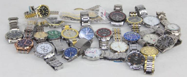 assorted watches with stainless steel straps and cases ideal car boot