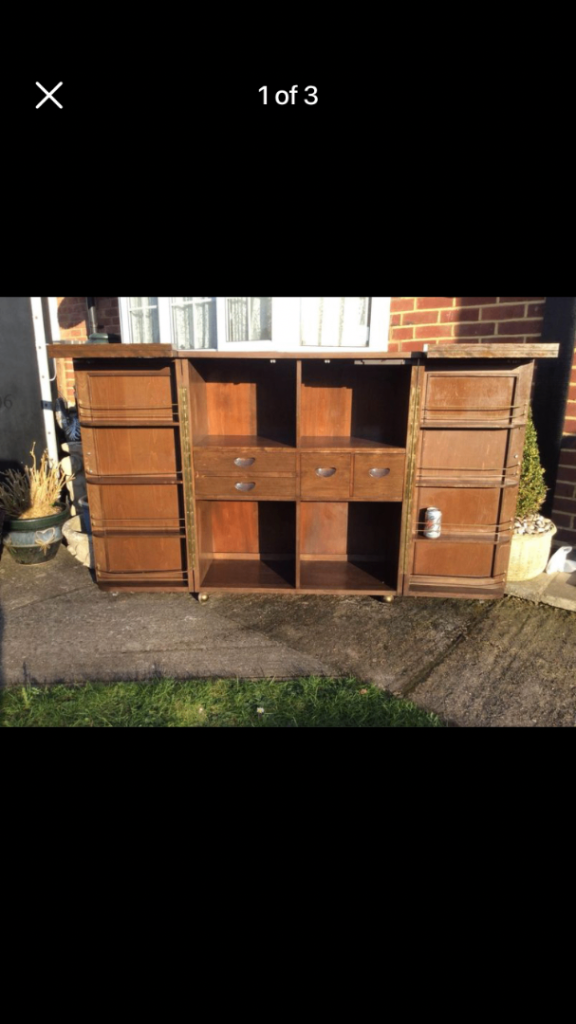 Rare Vintage Folding Asian/Chinese/Japanese Cocktail Bar/Drinks Cabinet/Sideboard, £150 🚚 Delivered