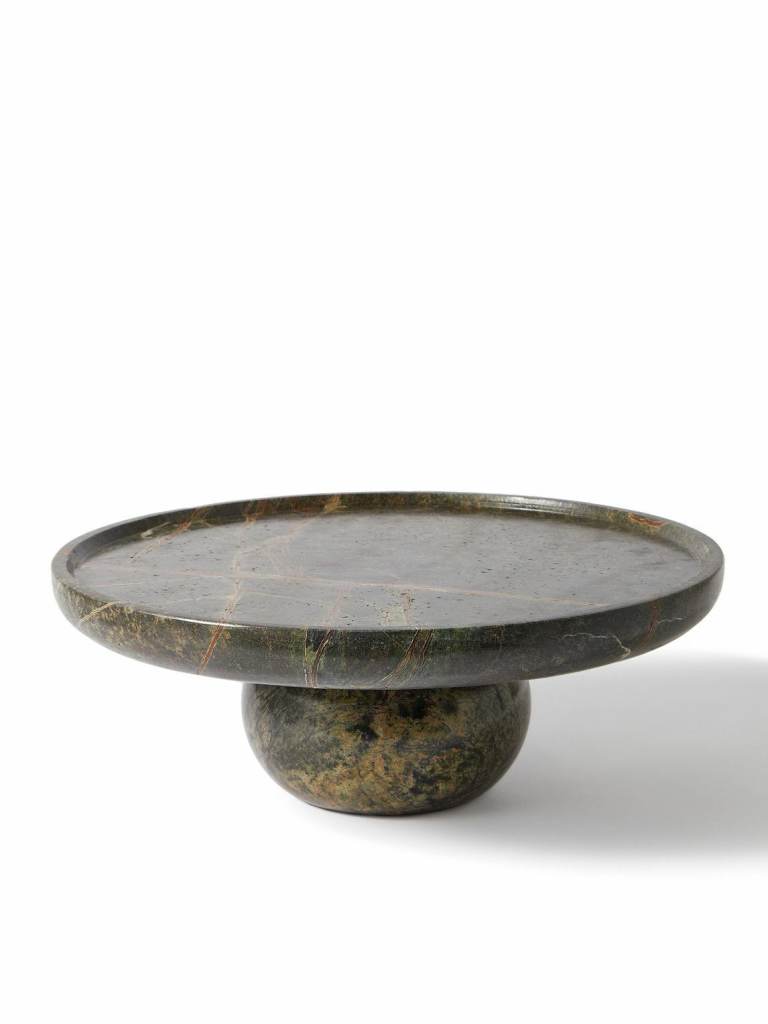 Soho Home Hermine green marble cake stand