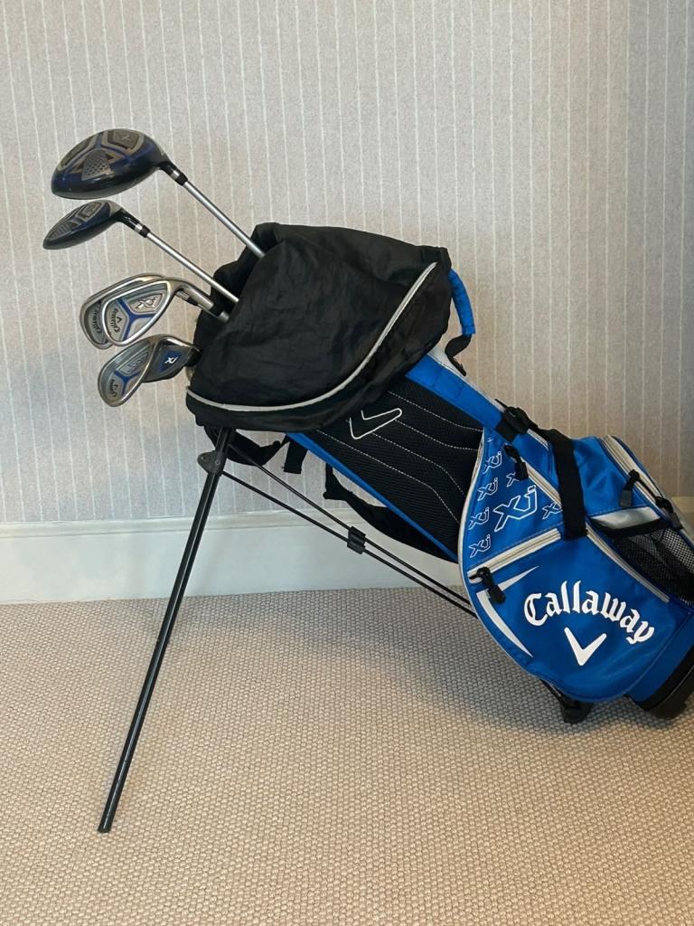 Callaway XJ Junior Golf Club Set with Bag - Blue, Good Condition