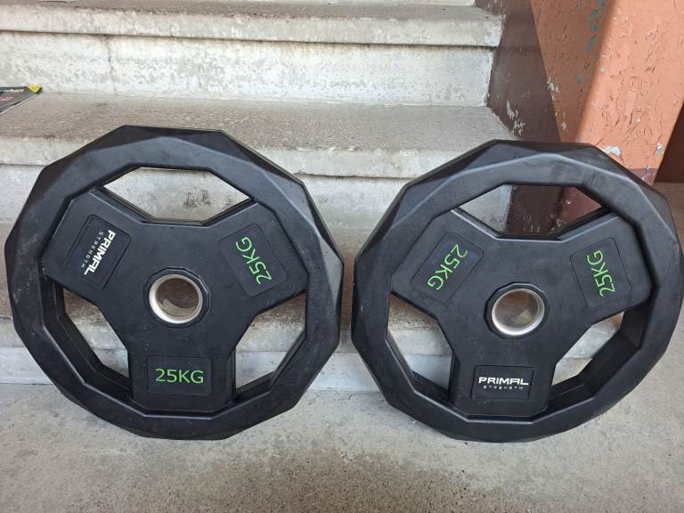 90kg Primal Olympic ruber coated weight plates. 