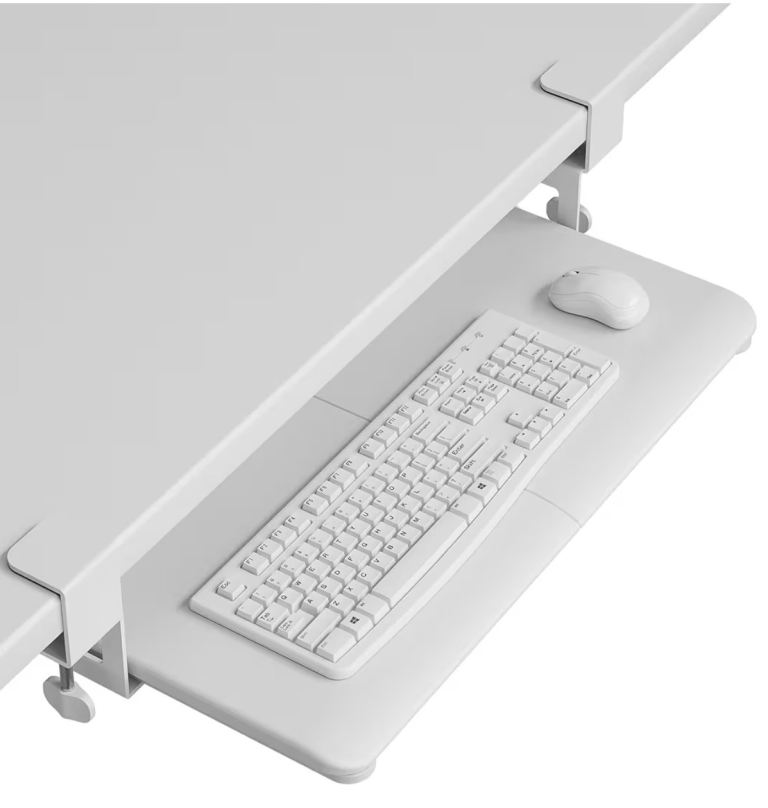 BONTEC Under Desk Keyboard Tray, with C-Clamp, 650x300mm Ergonomic (original: £48)