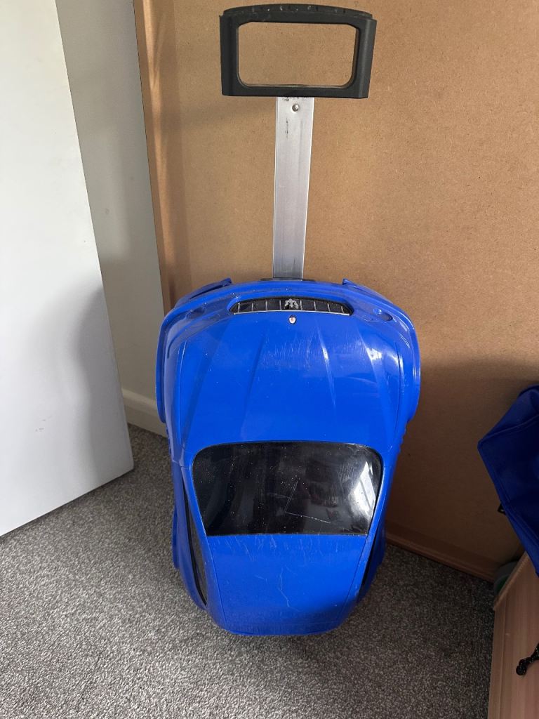 Kids Ride-On Car Suitcase - Blue, Good Condition