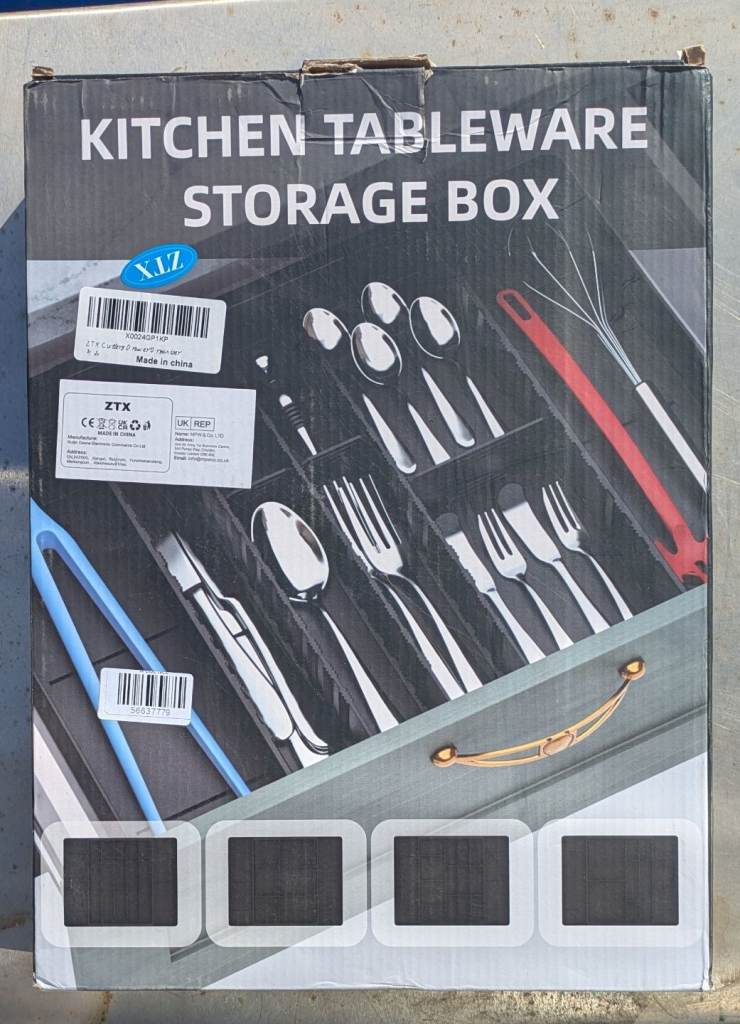 Brand new Cutlery drawer organiser size adjustable black