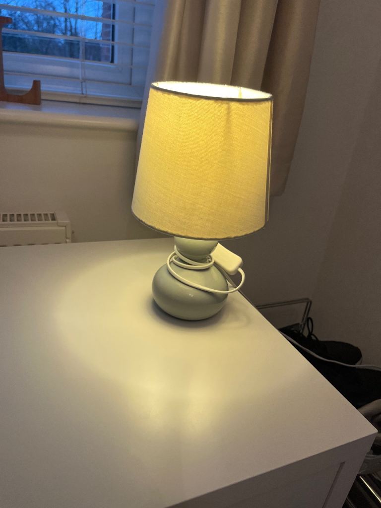 Grey lamp for table / bedside 
