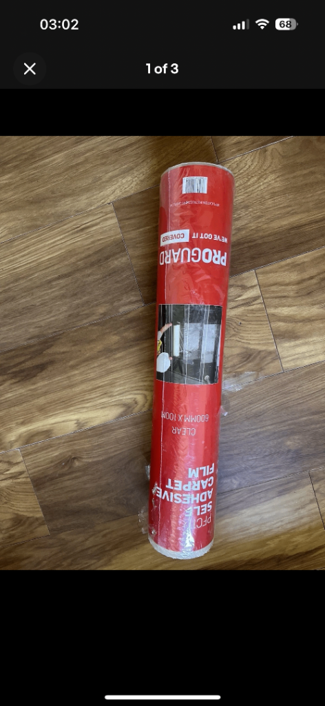 Proguard Self Adhesive Carpet Film – 600mm x 100m (Clear)