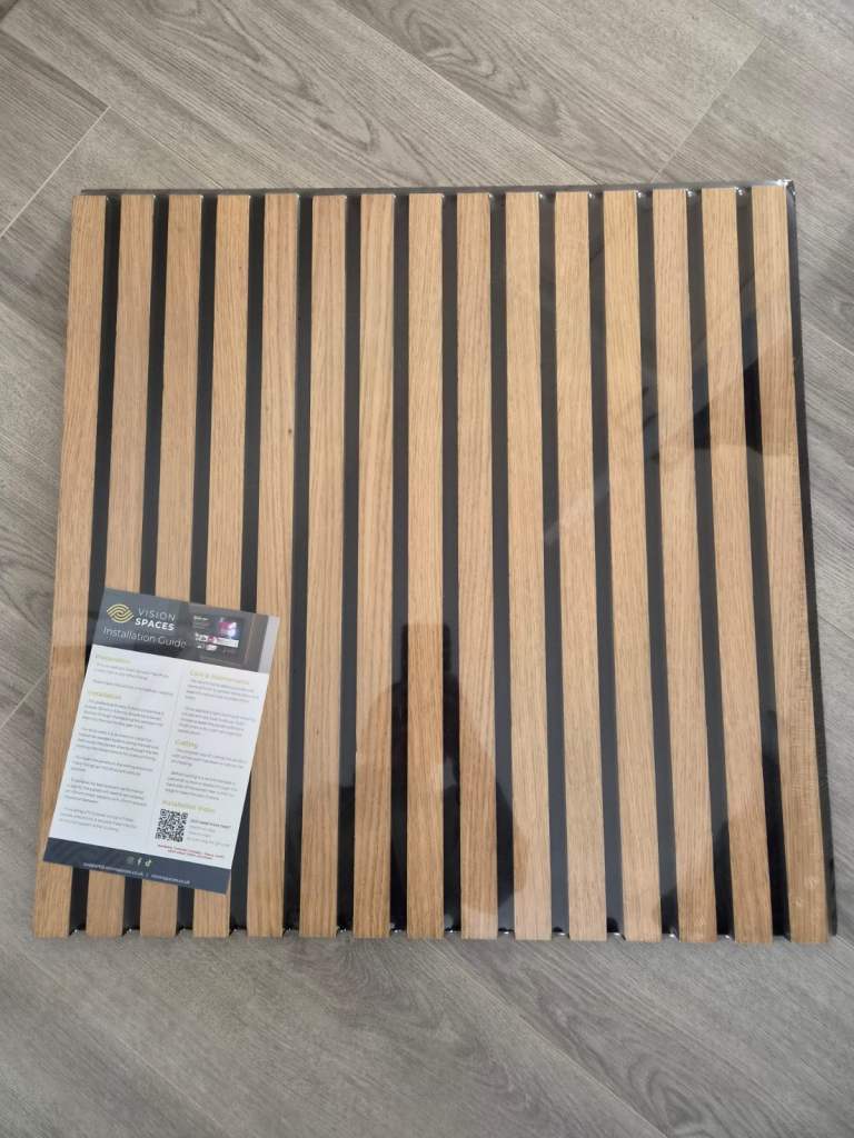 Acoustic slatted wall panels 