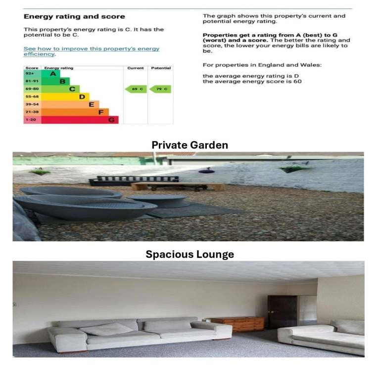 Pet-friendly 3-bedroom flat with private rear garden & EPC C rating