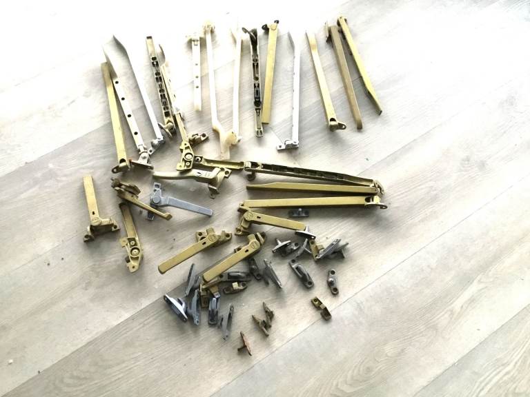 26 Window Stays and Handles for Wooden Windows.