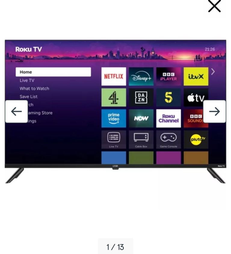 LOGIK L40RFE25 Roku 40" Smart Full HD HDR LED TV