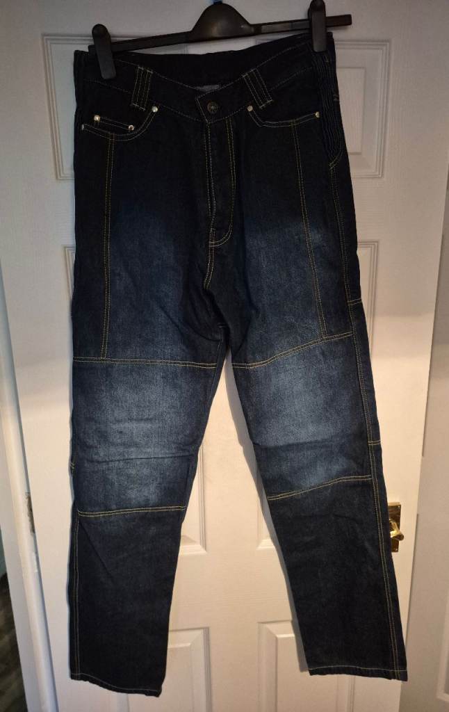 Bikers Wear Men's Denim Motorbike Jeans with Armour