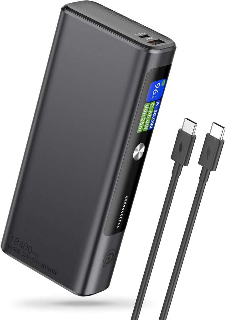Power Bank 130W 18400mAh w/ Display battery for iPhone Laptop as Anker or Ugreen
