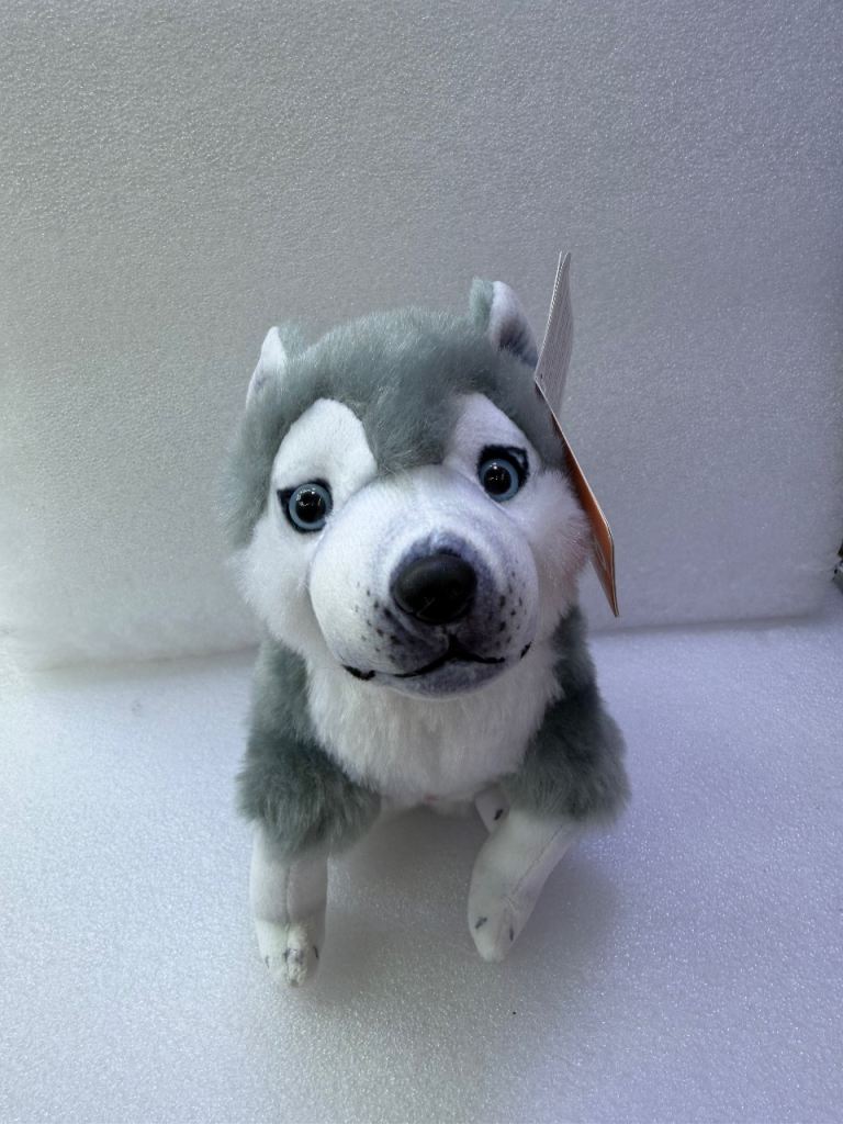 Cute Grey Husky Puppy Dog Soft Toy - Brand New with Tags