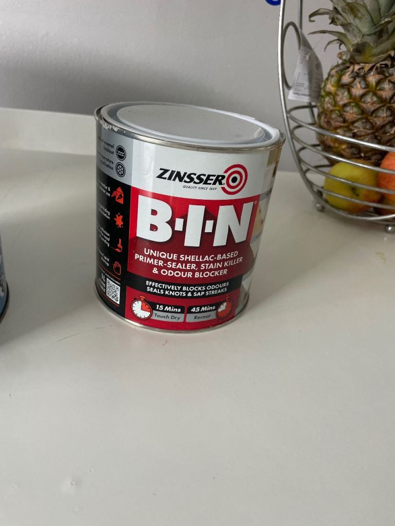 Zinsser B-I-N Shellac-Based Primer-Sealer – New Unopened Tin
