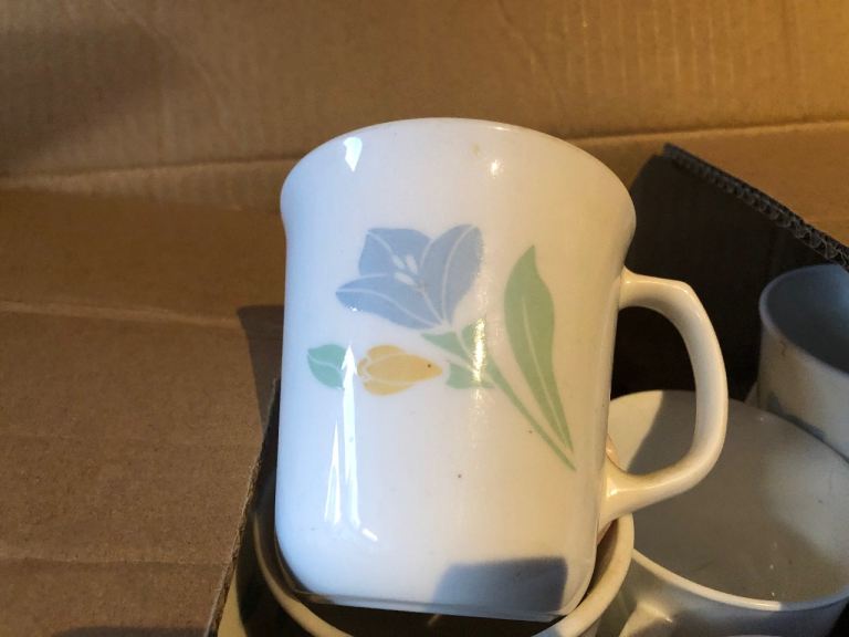 Set of 14 Ceramic Cups / Mugs with Floral Design