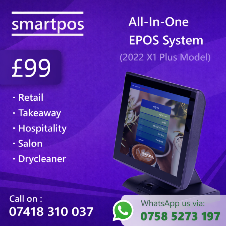 15” NEW EPOS System Retail Hospitality Salon Takeaway Restaurant With Software