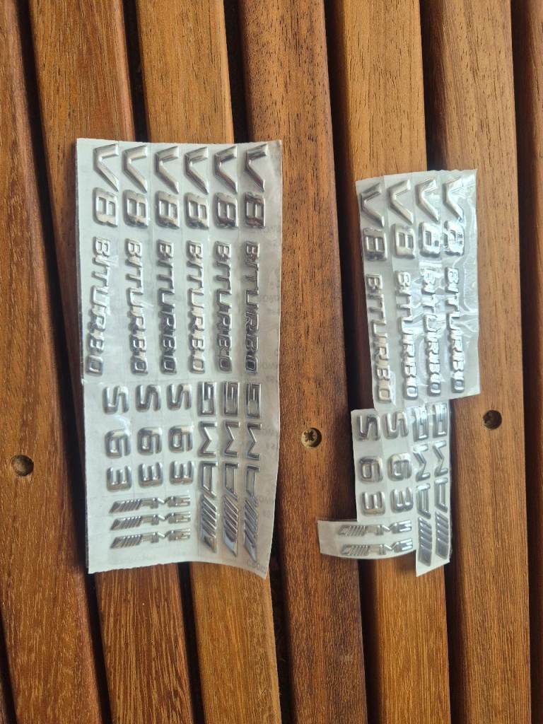 Audi 80 B4 Badge Lettering Set – Turbo 20V Quattro Audi Emblems Chrome Effect