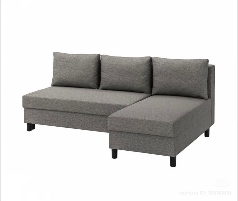 IKEA Grey Corner Sofa Bed with Storage – Excellent Condition