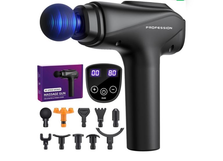 New Massage Gun with 10 Heads – Muscle Recovery