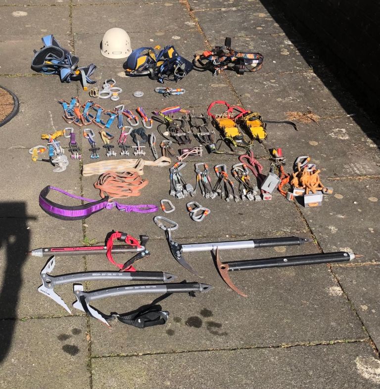 Various climbing equipment 