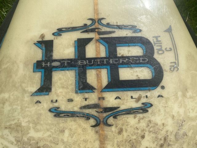 HB Surfboard FREE DELIVERY 6'8 Board Hot Buttered Vintage 5 fin