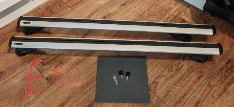 Thule wingbar car roof bars and keys