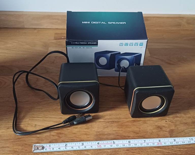 Mini Digital Speakers - Black, Good Condition