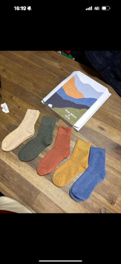 image for 5 pack ladies thermal wool socks 6-9