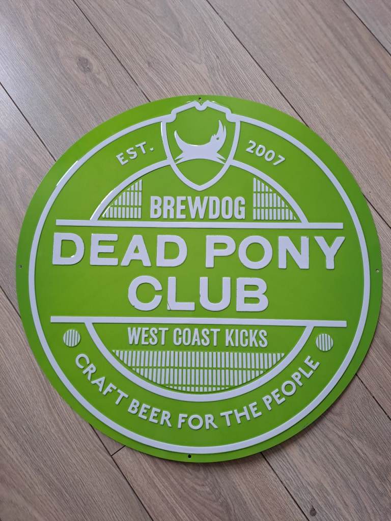 Brewdog Dead Pony Club Metal Sign – Good Condition