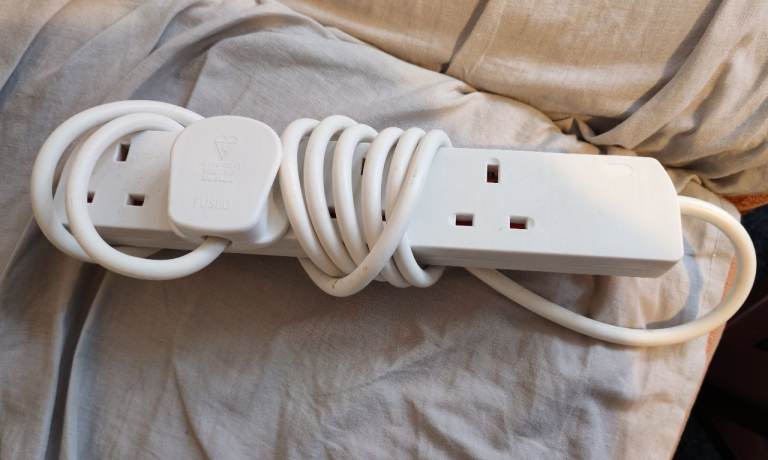 IKEA 4-way socket, White 4-Gang Extension Lead – Good Condition