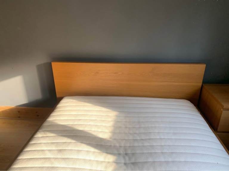 IKEA King Birch Malm Bed Frame. 