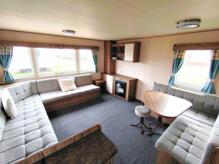 Cheap 3 Bedroom Caravan For Sale. Private Parking & Decking Optional. Sandy Bay. Free 2026/27 Fees.