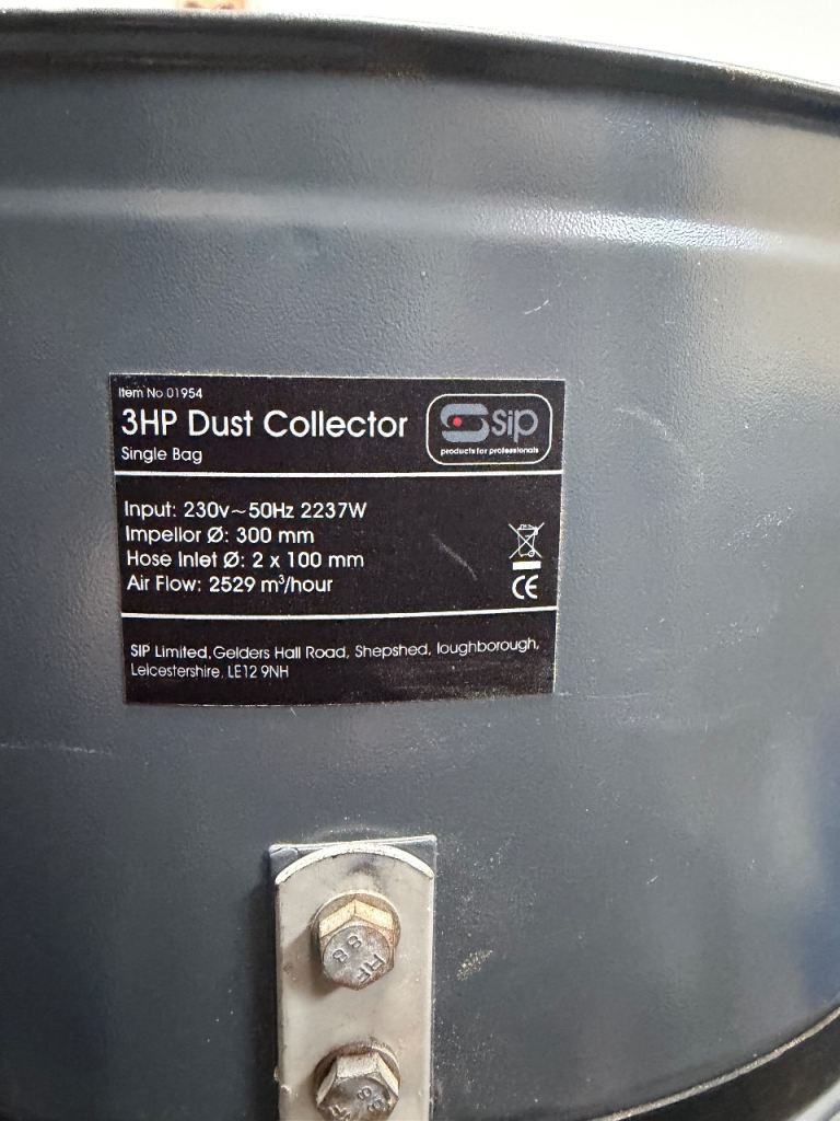 SIP 3HP dust extractor