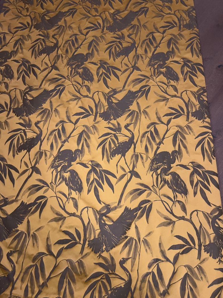 image for 3 x Silk curtain panels 127cm wide, 246cm drop