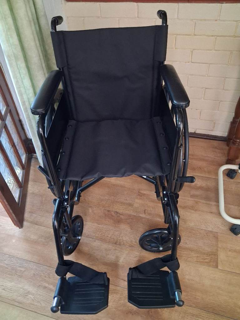 Black Folding Wheelchair - As Good As New