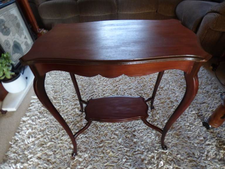 Antique Edwardian Mahogany Console Side Table VG.C 