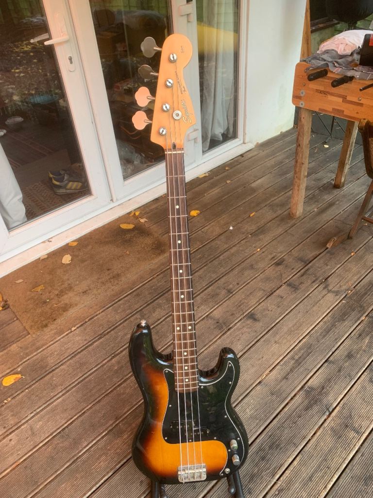 image for Fender Squier P Bass Silver Series MIJ