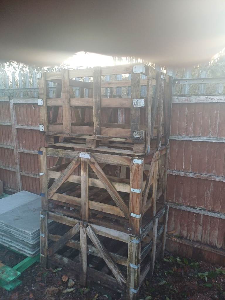 Large wooden crates garden allotment composter planter 