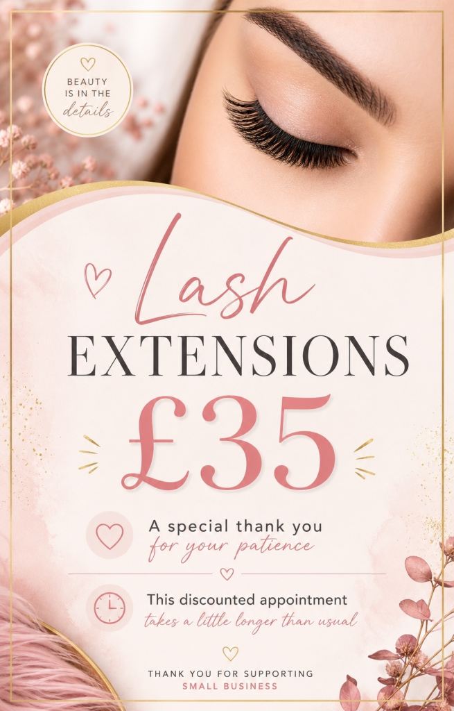 Lash Extensions Service – Special Offer £35
