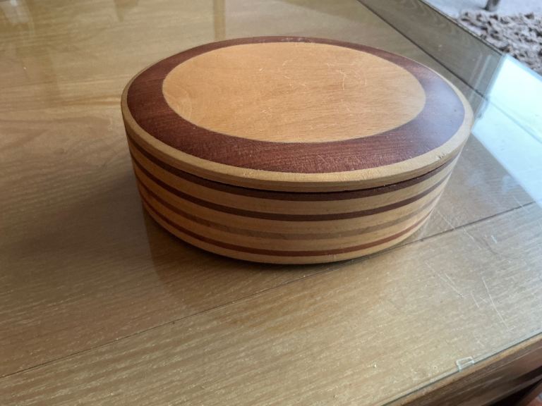 Oval hand made trinket box