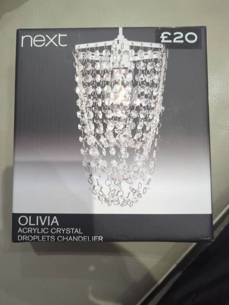 image for Brand New Next Crystal Chandelier Light Fitting