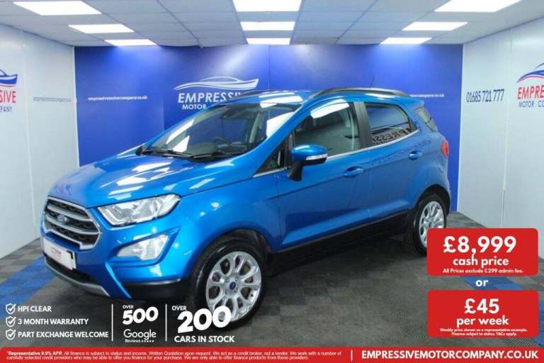 2021 71 FORD ECOSPORT 1.0T ECOBOOST GPF TITANIUM SUV 5DR PETROL MANUAL EURO 6 (S