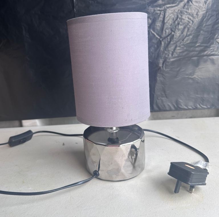 Stylish Grey Table Lamps - Good Condition