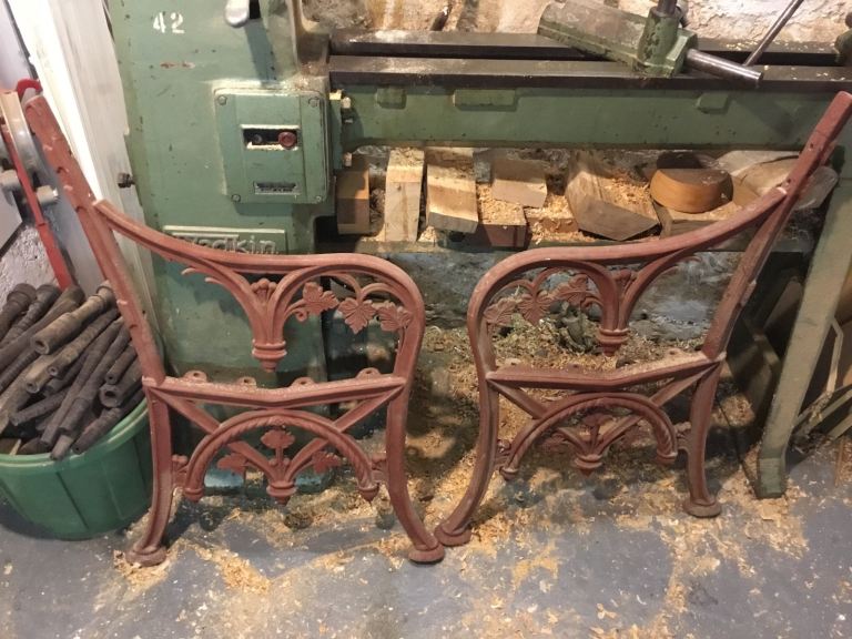 Cast iron Victorian bench ends