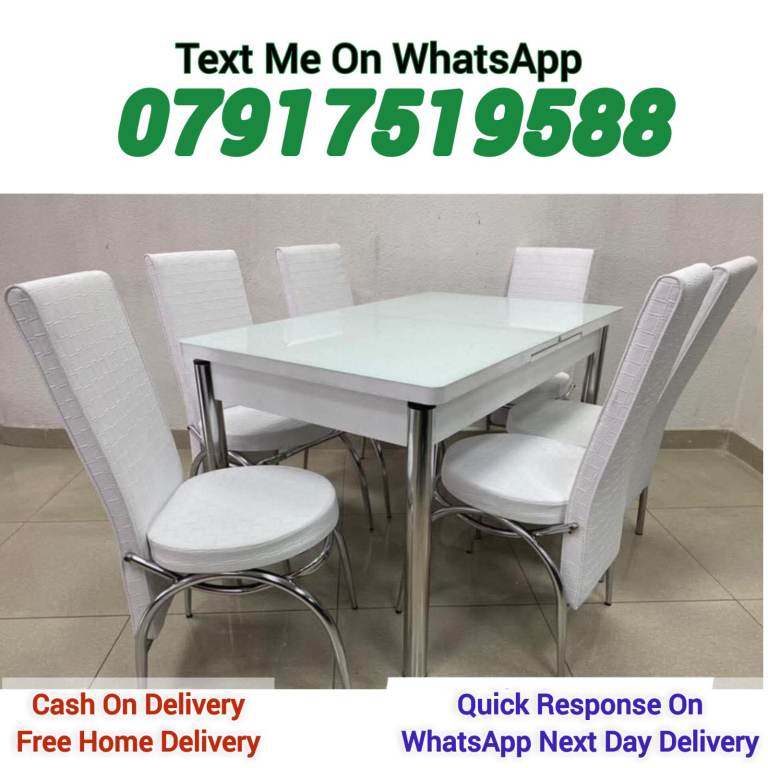 Beautiful Turkish Dinning Table with 6 and 4 chairs.