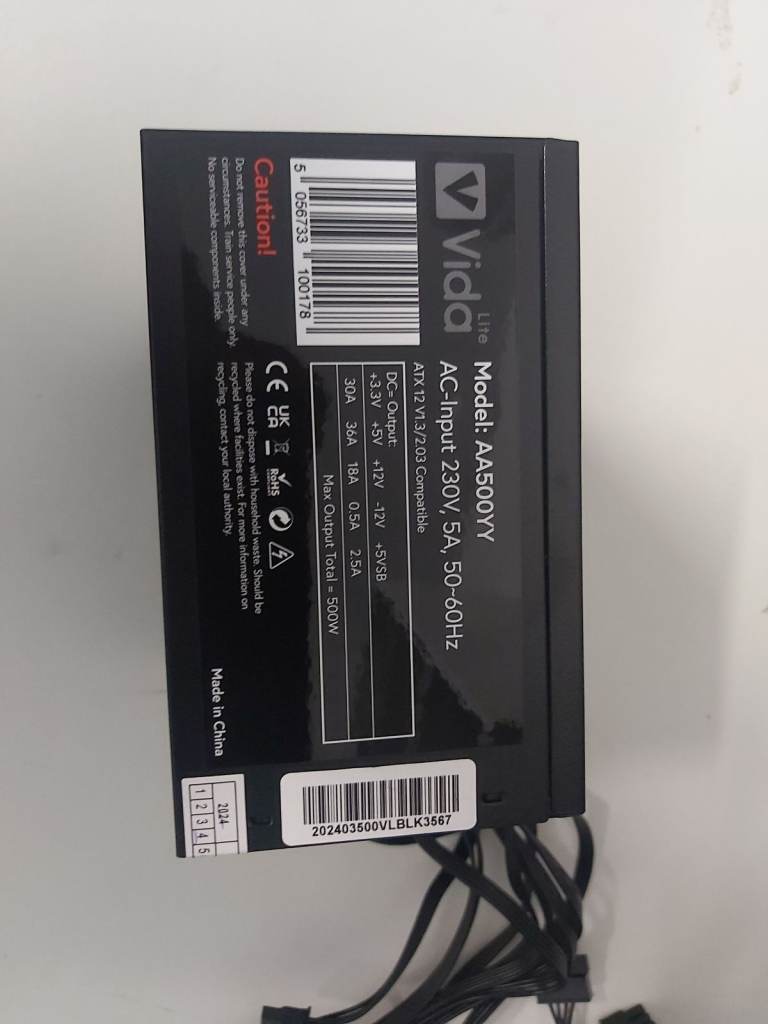 Vida AA500YY Power Supply Unit (PSU) – Brand New