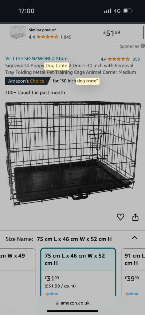 XL dog crate heavy duty! 
