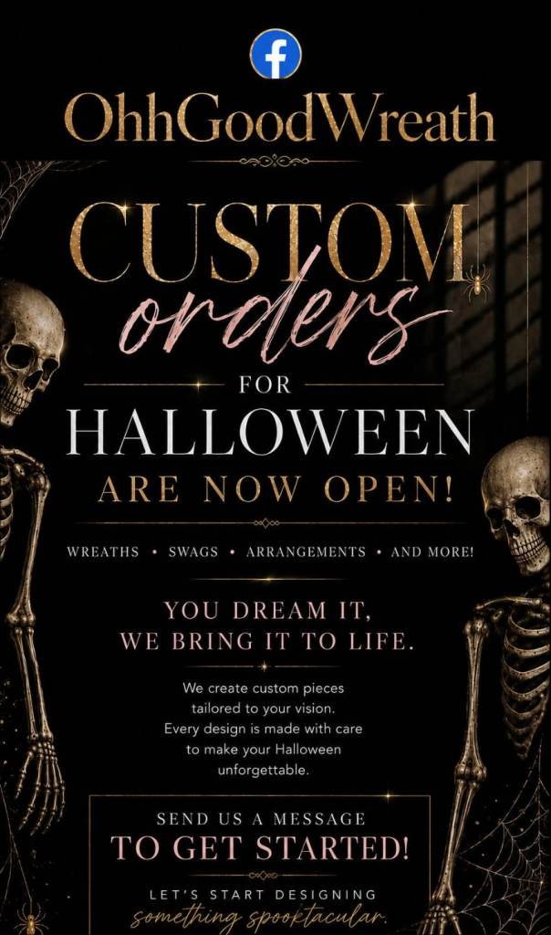 Halloween wreaths and displays 